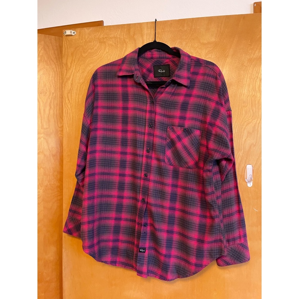 rails button down plaid size small